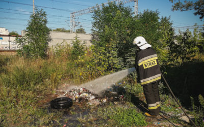 Pożar śmieci – ul. Kościuszki